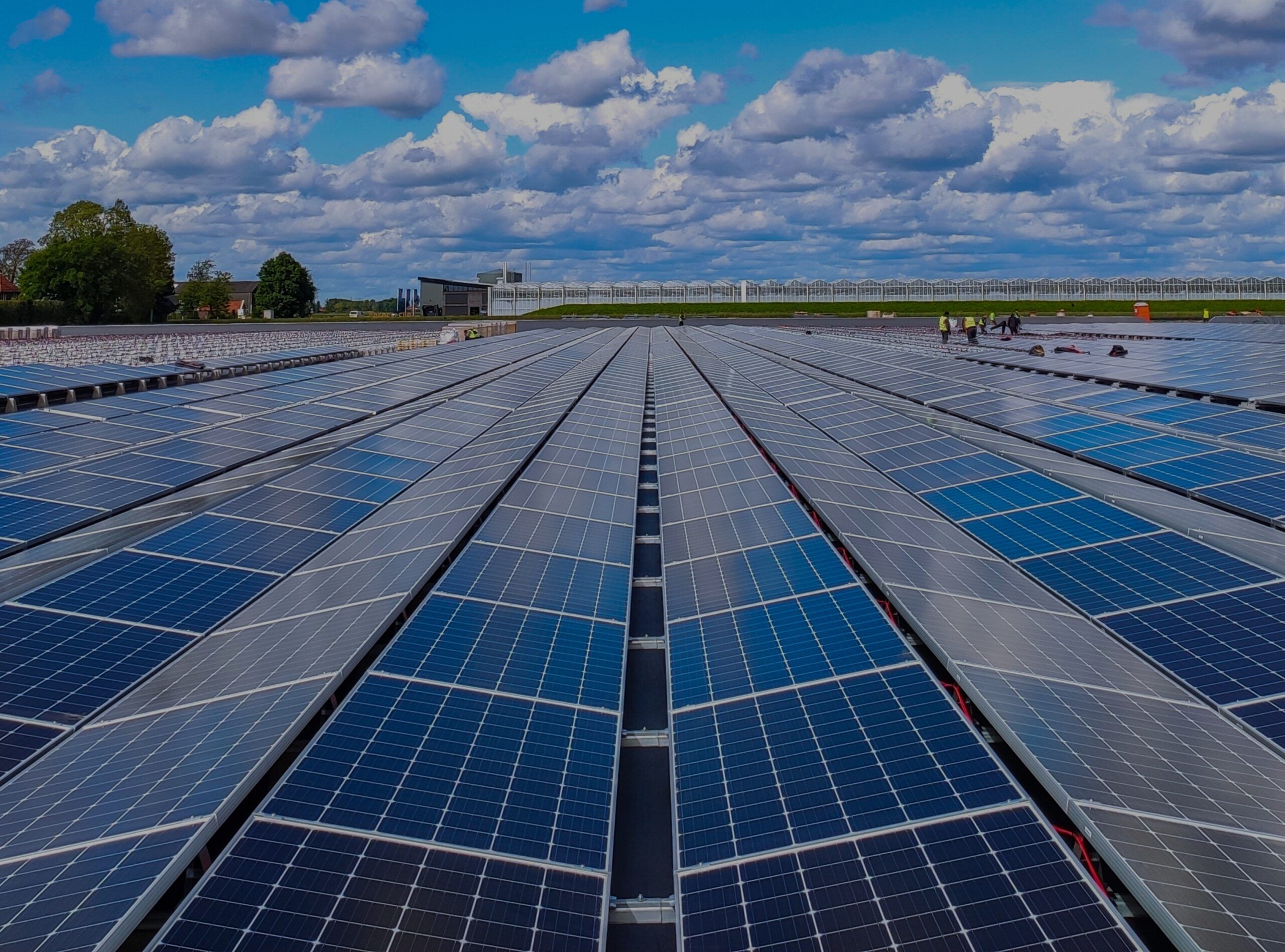 Instalación de paneles solares a gran escala